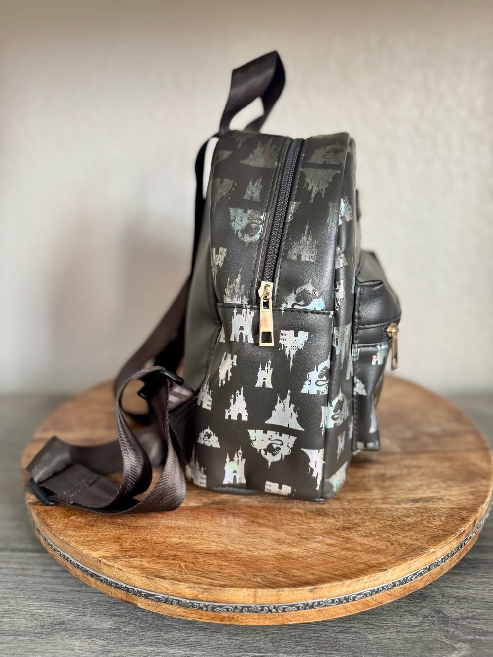 Bioworld Disney 100 Years of Wonder Holographic Castle Mini Backpack - Picture 3 of 5